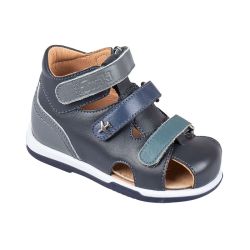 TW-233 (цв.25-сине-серый) Туфли (закр.нос,натур.кожа,съемн.стелька)