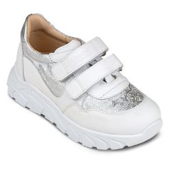 TW-338 (цв.9-белый/серебро, 26) Полуботинки спортивные (натур.кожа)