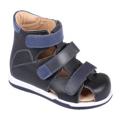 TW-274 (цв.15-черно-синий) Туфли (закр.нос,выс.задник,нат.кожа,съемн.стел)