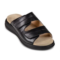 DTD-251 (цв.Ч-черный) Туфли летние открытые (На велкро)