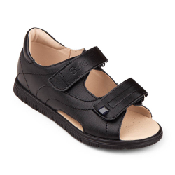 TW-137 (цв.14-черный) Туфли (Два ремня на велкро (липучке))