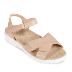 DTD-100 (цв.БЖ-бежевый) Туфли летние открытые (пят. Ремень. На велкро)